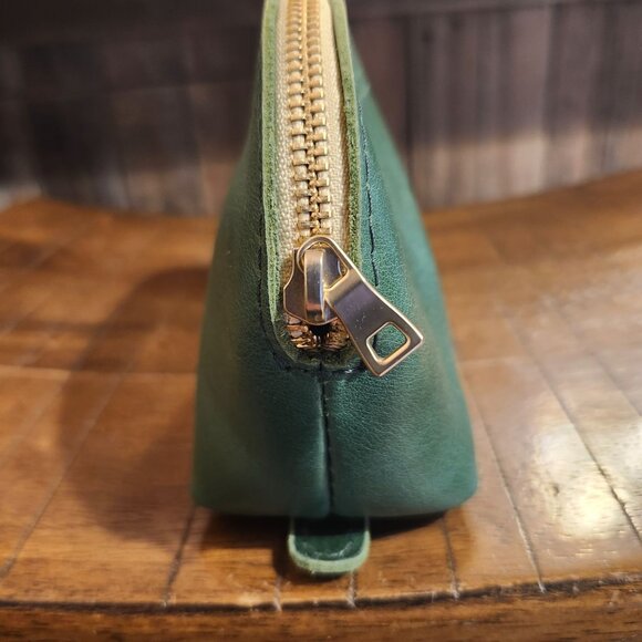 Portland Leather Cowboy Mint Bella Zippered Makeup Bag Brand New Never Used - Picture 4 of 10